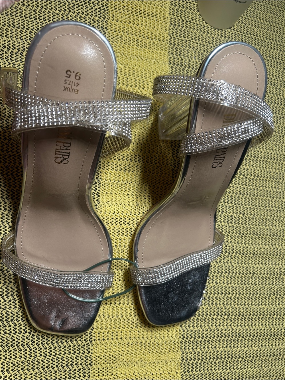 Dream Pairs Metallic Gold Rhinestone Strap Sandals